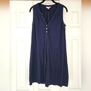 Lilly Pulitzer navy cotton Sleeveless shift dress size small